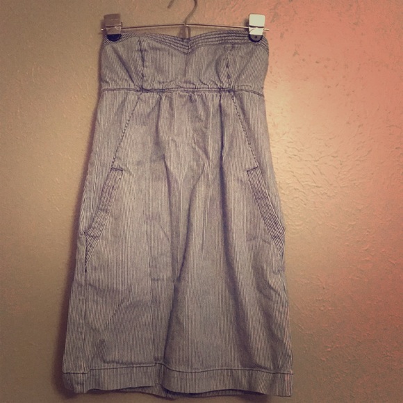 Denim strapless dress - Picture 1 of 6